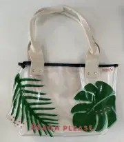 Benefit Cosmetics Beach Please Hoola Clear Tote Bag NEW Stadium Shopping Handbag
