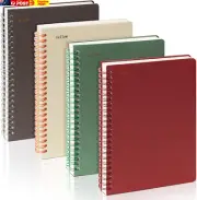 4 Pack Spiral Notebook, A5 4 Colors 80 Sheets/160 Pages Hardcover Spiral Journal