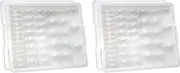 Elizabeth Ward 45 Piece Assorted Portable Diamond Painting Storage and Bead Organizer with 42 Variable Sized Containers, 2 Pack