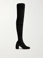 [Christian Louboutin] Christian Louboutin - Minny Suede Over-the-knee Boots - Black - IT39 IT 39 Black