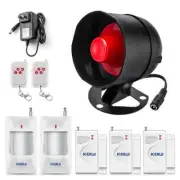 Security Alarm System Wireless Loud Weatherproof Siren Horn with Remote Control