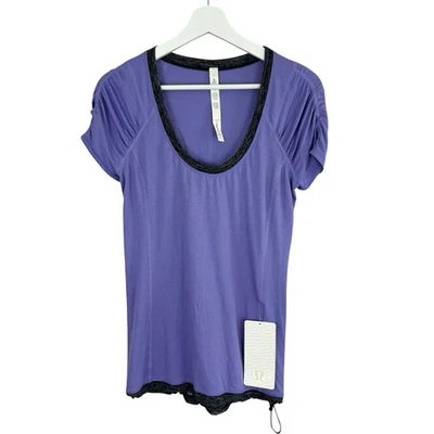 NWT Lululemon Run Willpower SS Tech Top Shirt Purple Size 4