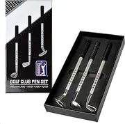 PGA Tour 3 Piece Golf Pen Gift Set, Silver