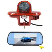 Oval Reversing Camera Kit and Mirror Monitor For Vauxhall Vivaro Van 2001 - 2014