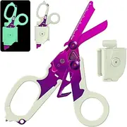 Traumatology Scissors Emergency Scissors with Strap Cutter and Glass Breaker, Stainless Steel Folding Scissors Pliers, Outdoor Camping Rescue Scissors, Tools…