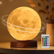 Moon Lamp for Kids, FULLOSUN 3D Printed Galaxy Night Light with Stand, 16 Color & Remote & Touch Control & Dim & Timer & USB Rechargeable, Lunar Bedroom Decor Birthday Present for Lover (5.9 Brown)