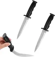 JLEivvi 2 PCS Rubber Martial Art Training Knife - Practice Weapon Toy for Self-Defense Training