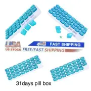 Monthly Pill Organizer Box Case 31 Day Pill Case Medicine Container Travel/US