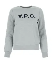 A.P.C. Flocked Logo Crewneck Sweatshirt S,XS,L,M Gray
