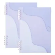 2Pcs 8"x6" Inch Spiral Notebook Refillable Meeting Graduation, Light Purple