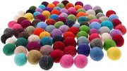 NUOBESTY 100pcs 2 Cm Wool Ball Craft Pom Pom Balls Kid Toys Decorative Felt Ball Embroidery Supplies Plush Crafts for Mini Decor Mini Accessories Plush Toys Wool Felt Chick Jesus Child