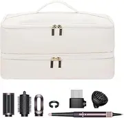 [Boweike] Travel Case Compatible with Dyson Airwrap id, Double-Layer Carrying Case Compatible with Dyson Airwrap Multi-Styler and Attachments, Portable Storage Bag for Shark Flexstyle/Flexfusion