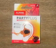 Alpine Hearing Protection PartyPlug Earplugs Black NEW