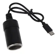Type C To Car Cigarette Lighter Socket Converter Adapter Plug 45W PD charger