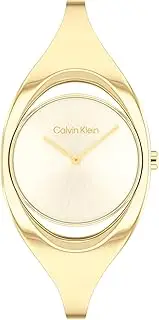 [Calvin Klein] Women's CK Elation 25200422 Quartz Watch, Champagne, 32.5 mm Case Diameter