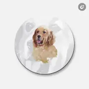 English Cocker Spaniel Dog Animal | 4'' X 4'' Round Decorative Magnet