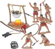 CLISPEED 1 Set Primitive Men Figurines Camping Decoration Primitive Men Models for Unique Displays Garden Parties and Creative Decor