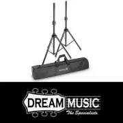 GRAVITY GSS5212BSET1 SET OF 2 STEEL SPEAKER STANDS W/ CARRYING BAG
