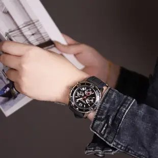 COACH | 經典KENT系列 帥氣三眼計時腕錶/手錶/男錶 - 矽膠錶帶x黑面 14602565