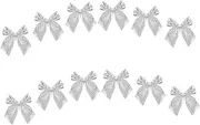 12pcs Mini Bows for Craft Wrapping Fabric Bow Decorations for for Celebrations