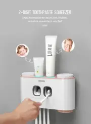 New Toothbrush Holder Automatic Toothpaste Dispenser With Cup Wall Mount Toiletr