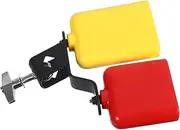 BAZEITFLOW Drum Set Accessory Plastic Jam Block High Low Tones Cowbell Latin Percussion Bicolor Jam Block