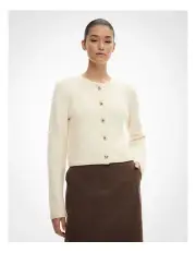 [Witchery] Button Boucle Cardigan in Butter