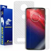 ArmorSuit Motorola Moto Z4 Screen Protector + White Carbon Fiber Skin Film USA