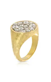 [Octavia Elizabeth] 18K Yellow Gold Diamond The Octavia Signet Ring