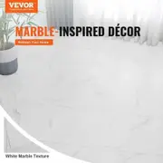 Self Adhesive Vinyl Floor Tiles 12 x 12 inch 50 Tiles 1.5mm Thick Peel & Stick White Marble Texture DIY Flooring