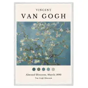 Galrie Van Gogh's Almond Blossom Art Print Stunning Post-Impressionist Masterpiece, White Frame, A0 84 x 119cm (33 x 47inch)