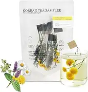 KKOKDAM Flower Tea Stick Sampler - Loose Leaf Variety Pack for Mother's Day, Fancy Blooming Tea Flowers, Unique Gifts - 8 Count