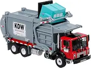 GoolRC Garbage Carrier Truck, 1:24 Alloy Diecast Barreled Waste Material Transporter Vehicle Model, Kids Toys for Boys Girls Birthday