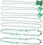 KICHOUSE 7pcs Bead Chain Shamrock Jewelry Beading Shamrock Necklace Beading Chain St. Patrick's Day Jewelry St. Patrick's Day Party Accessory Party Necklace Plastic Green