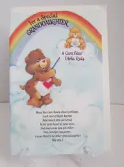 VINTAGE 80's AGC Care Bears Granddaughter Trivia Quiz Greeting Card - NEW