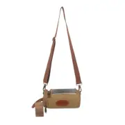 TOURBON Canvas Bicycle Handlebar Bag Bike Front Pouch Phone Shoulder Pack Gift