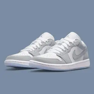 【NIKE 耐吉】休閒鞋 Jordan 1 Low 喬丹 AJ1 冰底 男鞋 女鞋 小Dior 低筒 白 灰(DC0774-105)