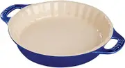 STAUB Ceramics Bakeware-Pie-Pans Dish, 9", 9-inch, Dark Blue