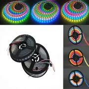 5M WS2812B 5050 RGB Waterproof IP67 300 LED Strip Light Dream Color Changing Individual Addressable DC 5V 18492 BROWN