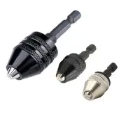 Drill Bit Adapter with 1/4 Hex Shank - 3Pcs Small Drill Chuck Extension for I...