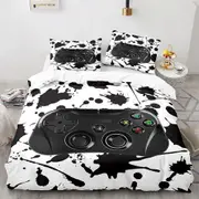 v5505 Bed Sheets 3Pcs Gamepad Boys Bedding Set Duvet Cover Pillowcase Size Bed Sheets IU5505