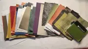 Lot Of Vinyl Type Swatch Material For Crafting Scrap Booking Doll House.