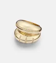 [Lauren Rubinski] Lauren Rubinski Apollonia 14kt yellow gold ring with diamonds N gold