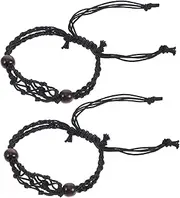 [Gadpiparty] Unique Woven Mesh Bracelet Elastic Cord Crystal Holder Necklace Adjustable for Women's Fashion Jewelry