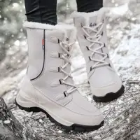 在飛比找蝦皮商城精選優惠-北海道滑雪必備 冬季女鞋棉靴子防滑保暖雪靴棉鞋子兒童雪靴厚底