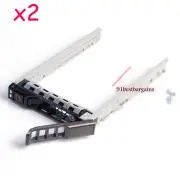 2X 8FKXC 2.5" HDD Disk Tray Caddy for Dell PowerEdge R720 R620 R520 R420 08FKXC
