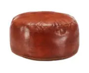 vidaXL Pouffe Tan 60x30 cm Genuine Goat Leather