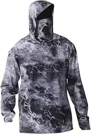 [perfk] Men's Sun Protection Hoodie Shirt Fishing Shirt Quick Drying Cooling Shirt Clothing for Running Cycling Hiking Outdoor Sports