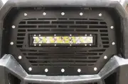 Grille w/ 10" LED Light Bar for Polaris RZR 1000XP & 900S 2014-2018 Bricks Black