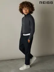 Reiss Blackened Blue Blackhall 3-9 yrs Merino Wool Half-Zip Funnel Neck Jumper (AU4880) | $60